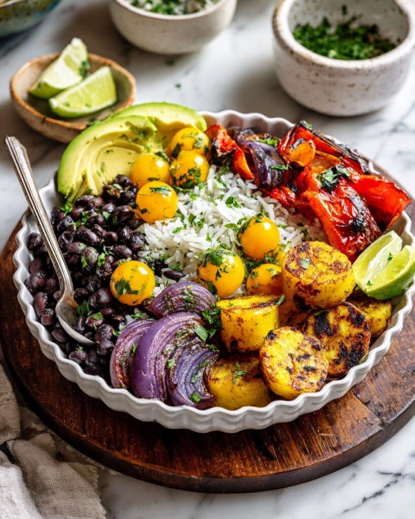 Fajita Veggie and Halloumi Bowls Recipe
