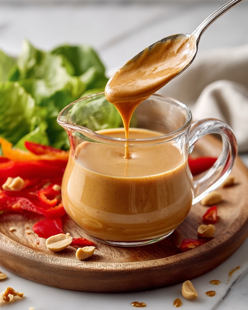 Creamy Peanut Dressing with Lime and Garlic Recipe