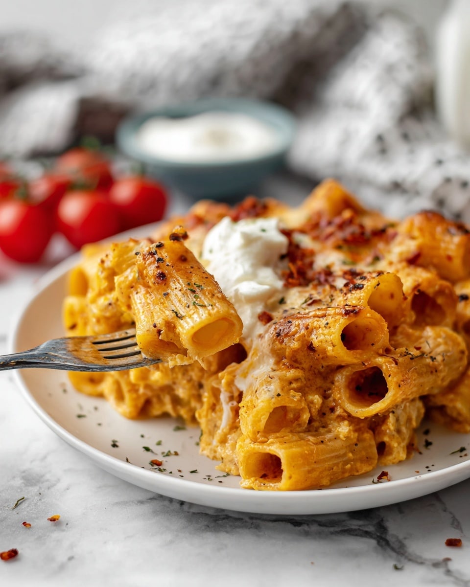 Oven-Baked Pasta Chips with Garlic Herb Dip Recipe