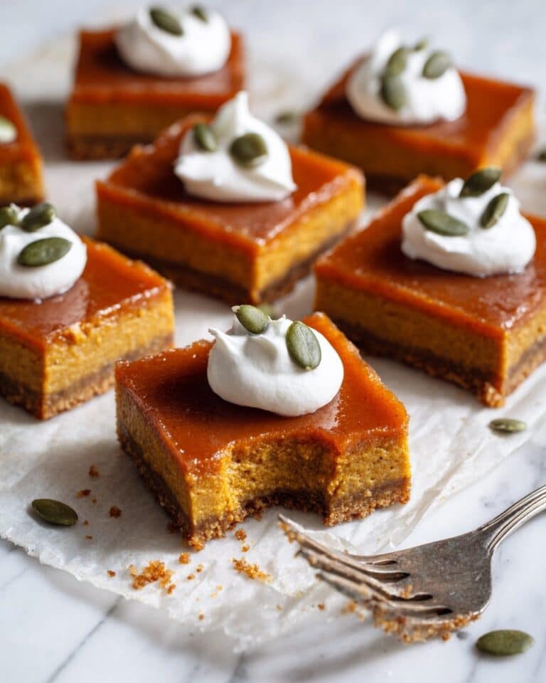 Pumpkin Pie Bars with Coconut Whipped Cream and Toasted Pepitas Recipe