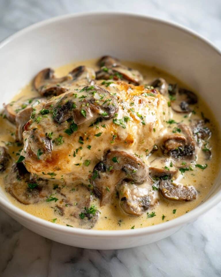 Baked Pierogi with Creamy Chicken and Mushroom Sauce Recipe