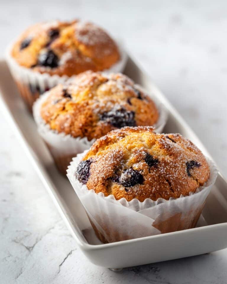 Jumbo Blueberry Muffins with Crunchy Turbinado Topping Recipe