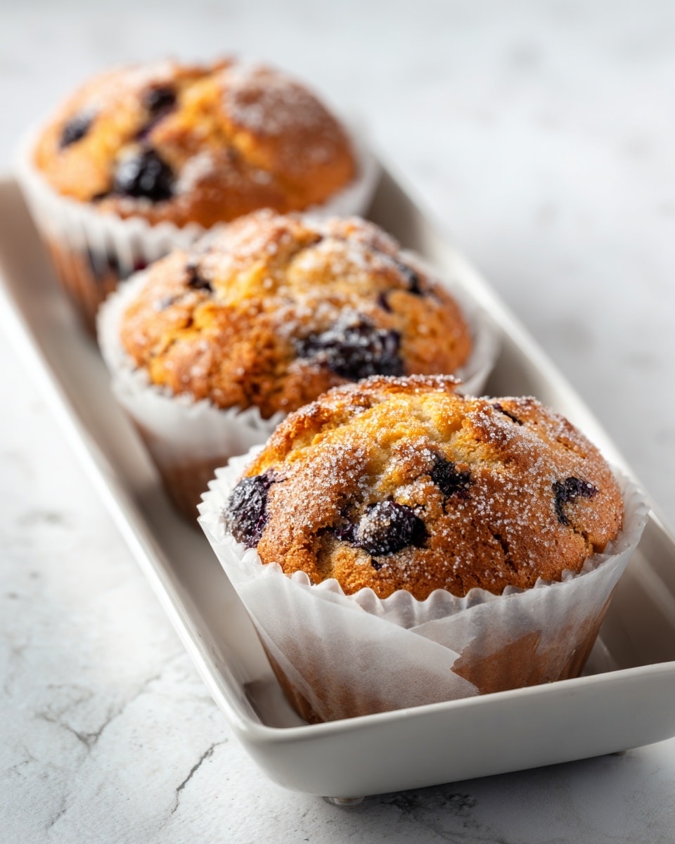 Jumbo Blueberry Muffins with Crunchy Turbinado Topping Recipe