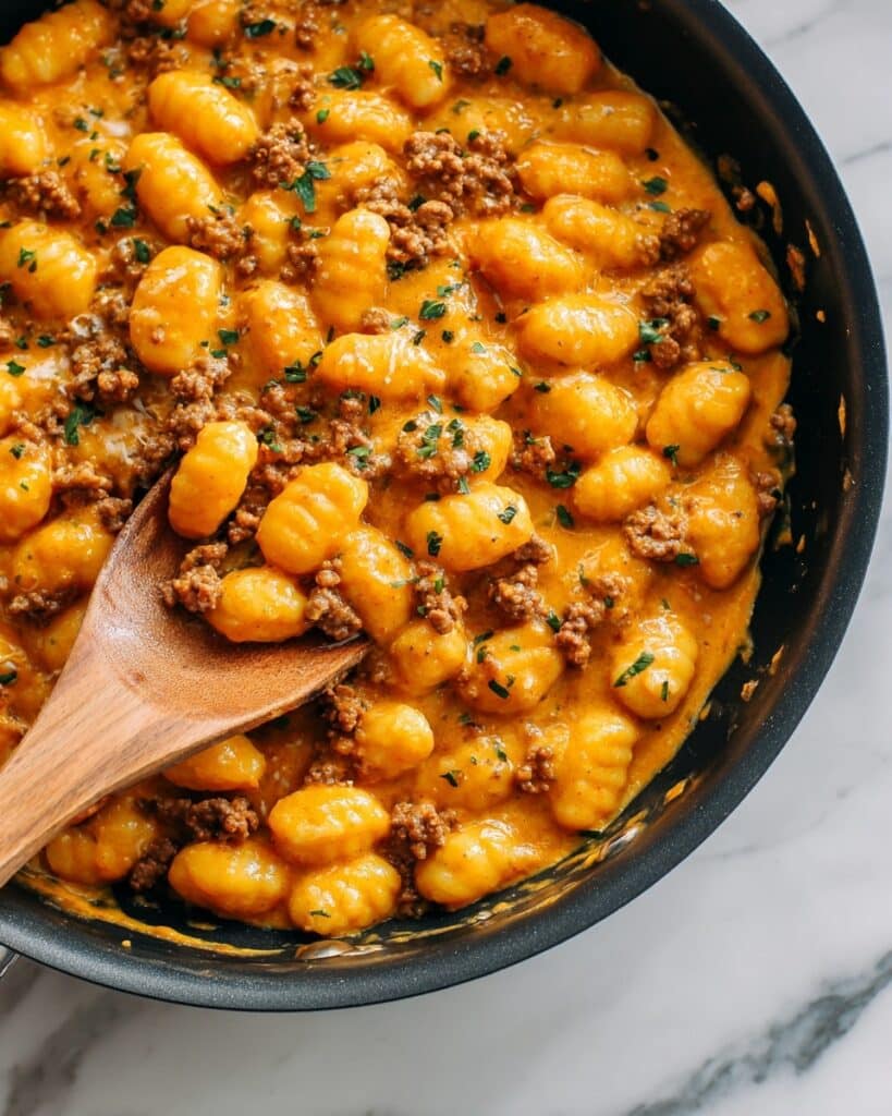 Creamy Beef Gnocchi Skillet Recipe