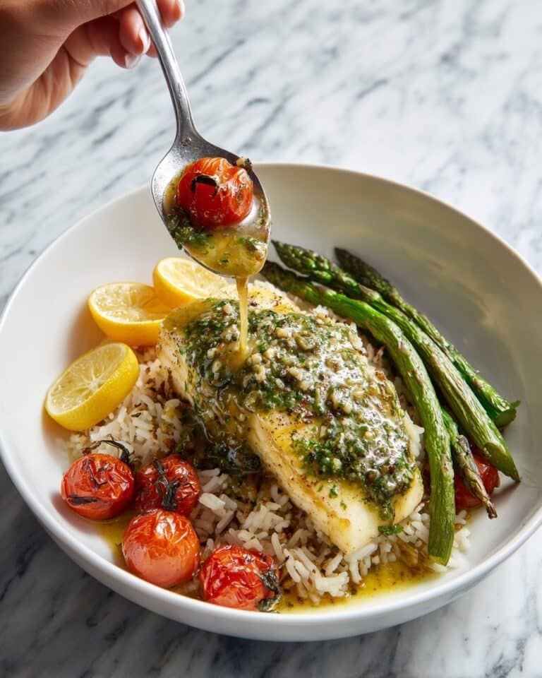 Baked Cod with Lemon, Garlic, and Herb Verde Butter Recipe