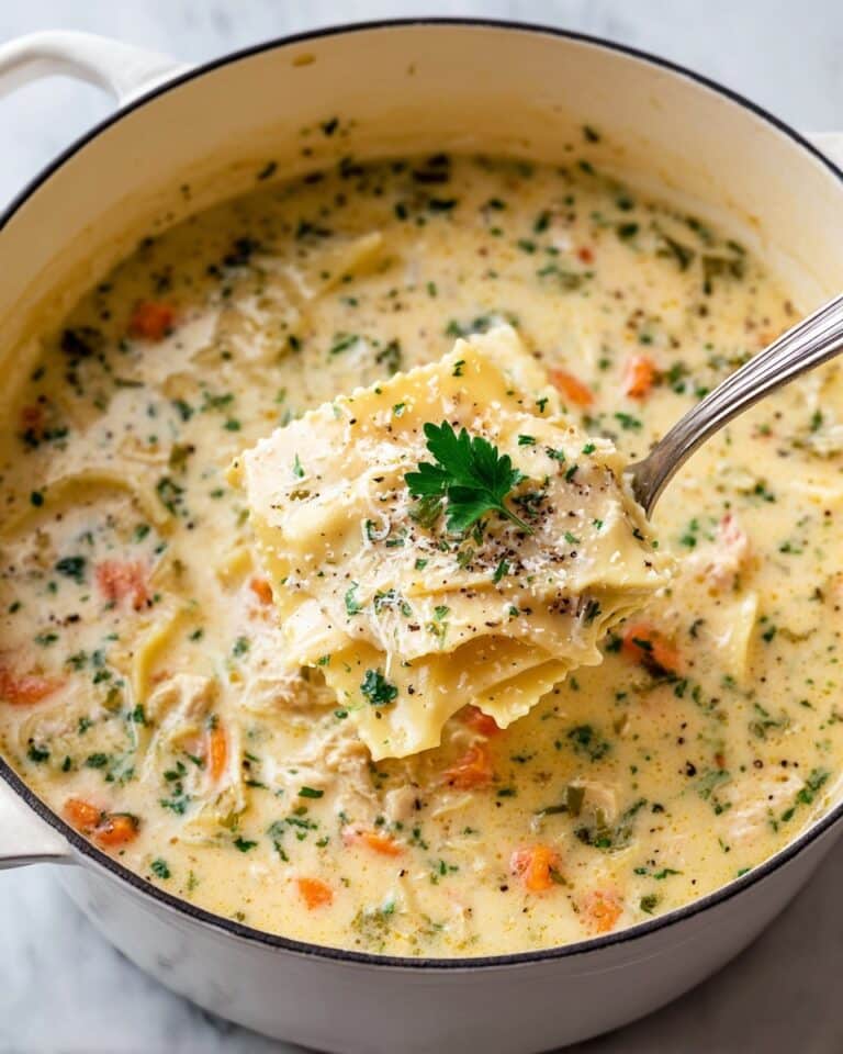 White Chicken Lasagne Soup Recipe