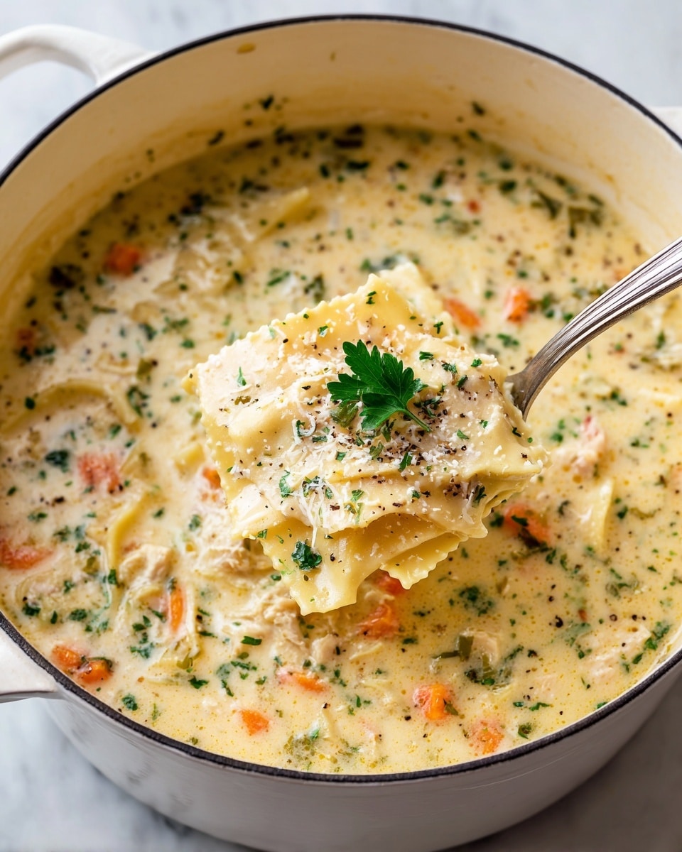 White Chicken Lasagne Soup Recipe