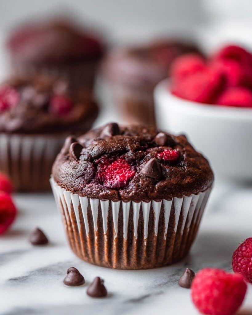 Feel-Good Chocolate Raspberry Muffins Recipe