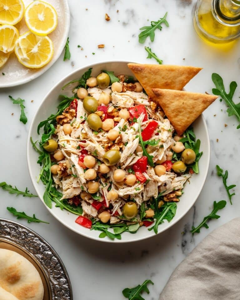 Mediterranean-Style Chickpea and Chicken Salad (No Mayo + Meal Prep Friendly!) Recipe