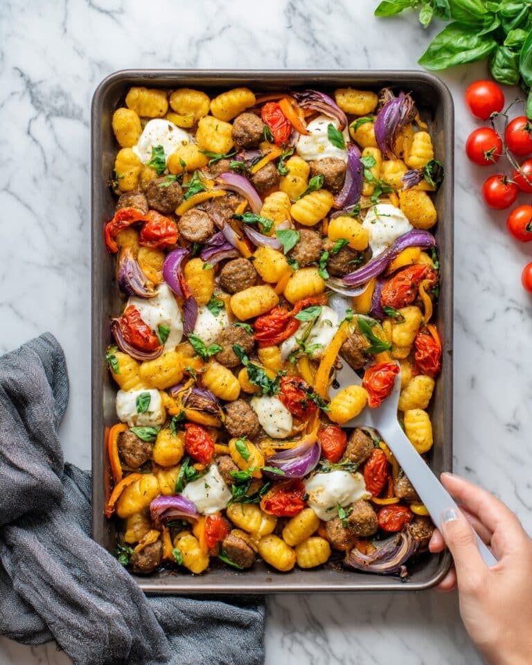 Sheet Pan Gnocchi with Sausage and Veggies Recipe