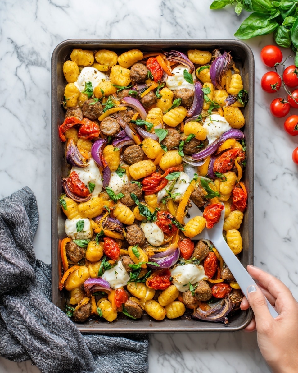 Sheet Pan Gnocchi with Sausage and Veggies Recipe