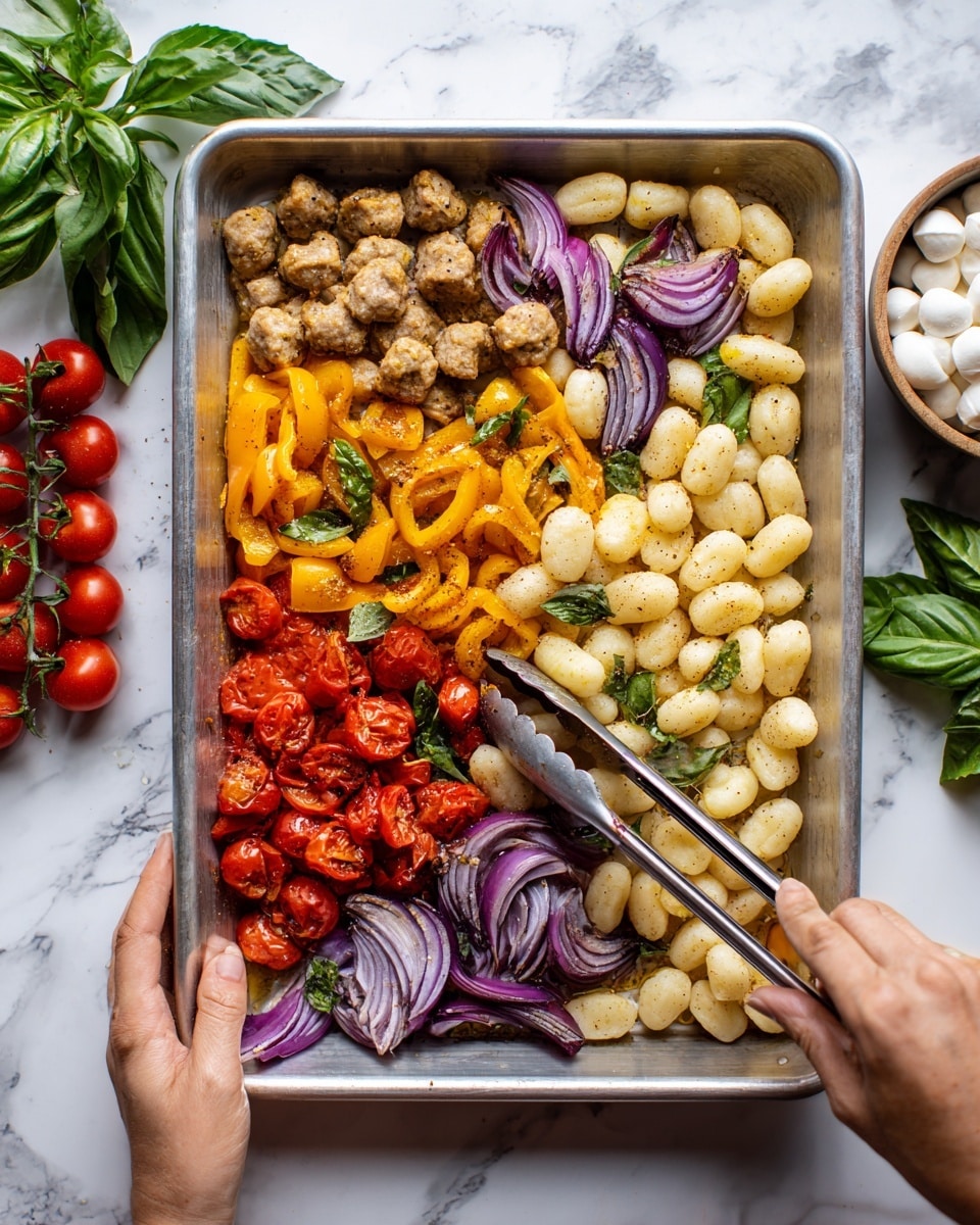 Sheet Pan Gnocchi with Sausage and Veggies Recipe - Recipe Image