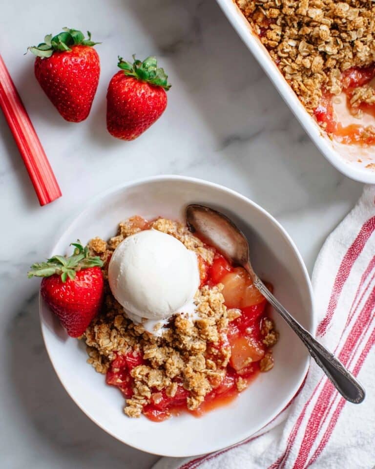 Strawberry Rhubarb Crisp Recipe