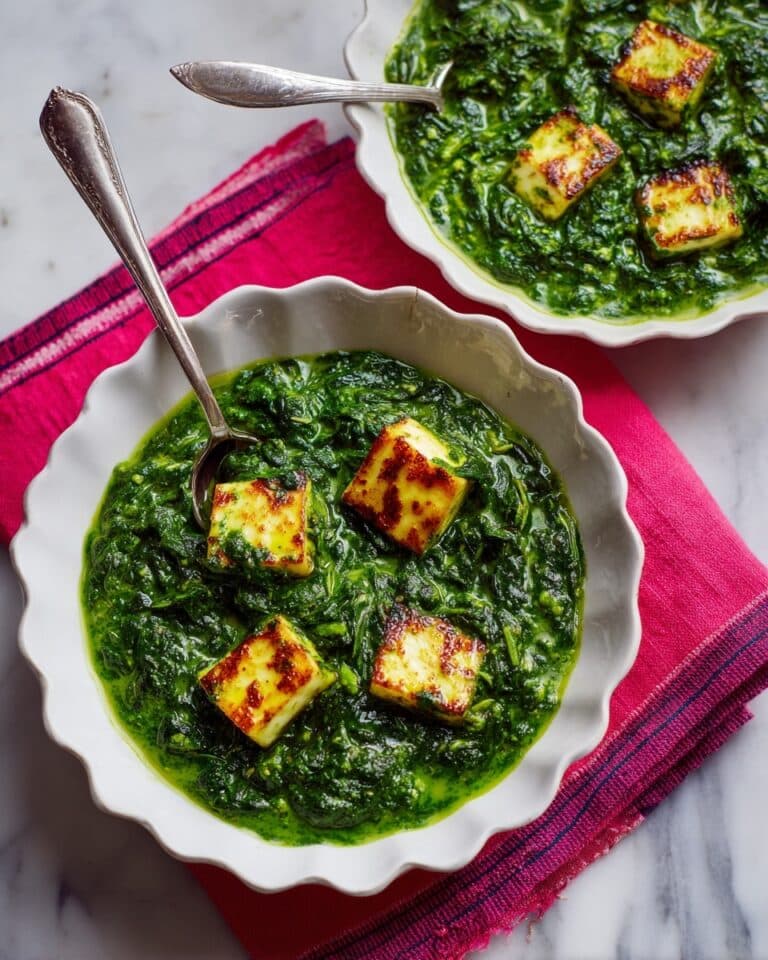 Creamy Baked Paneer and Spinach (Palak Paneer) Recipe