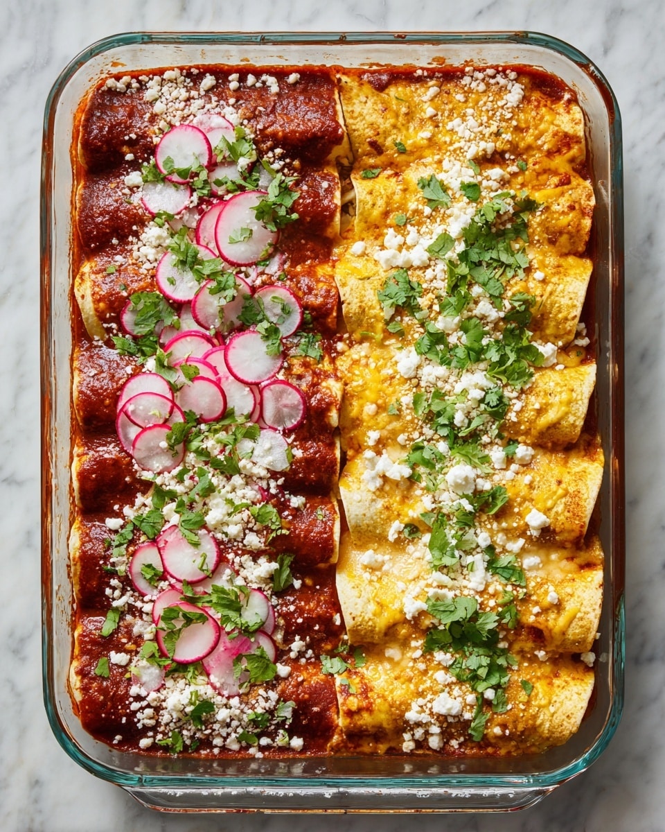 Christmas Enchiladas with Spinach, Mushrooms, and Black Beans Recipe
