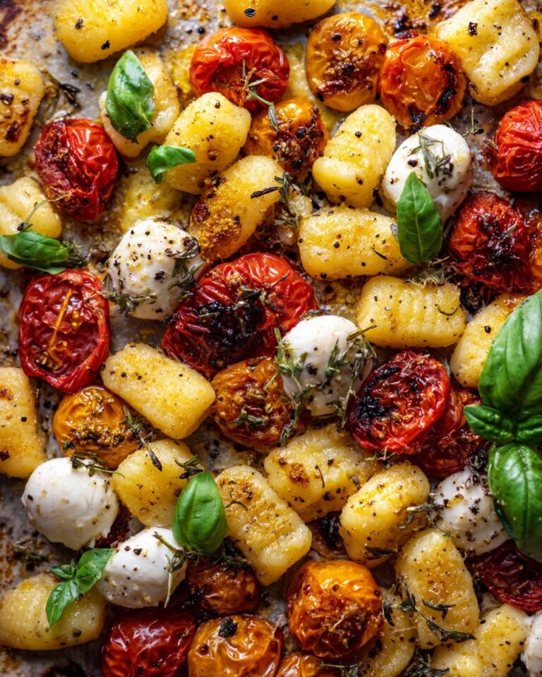 Sheet Pan Gnocchi with Cherry Tomatoes and Mozzarella Recipe