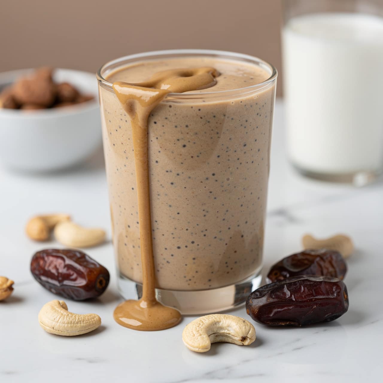 Protein Packed Vanilla Date Shake Recipe