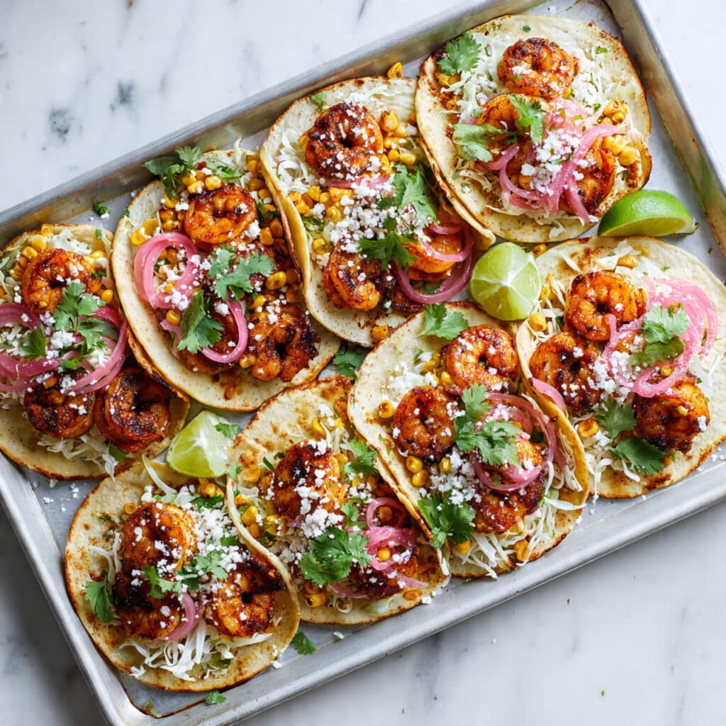 Sheet Pan Roasted Shrimp Tacos Recipe
