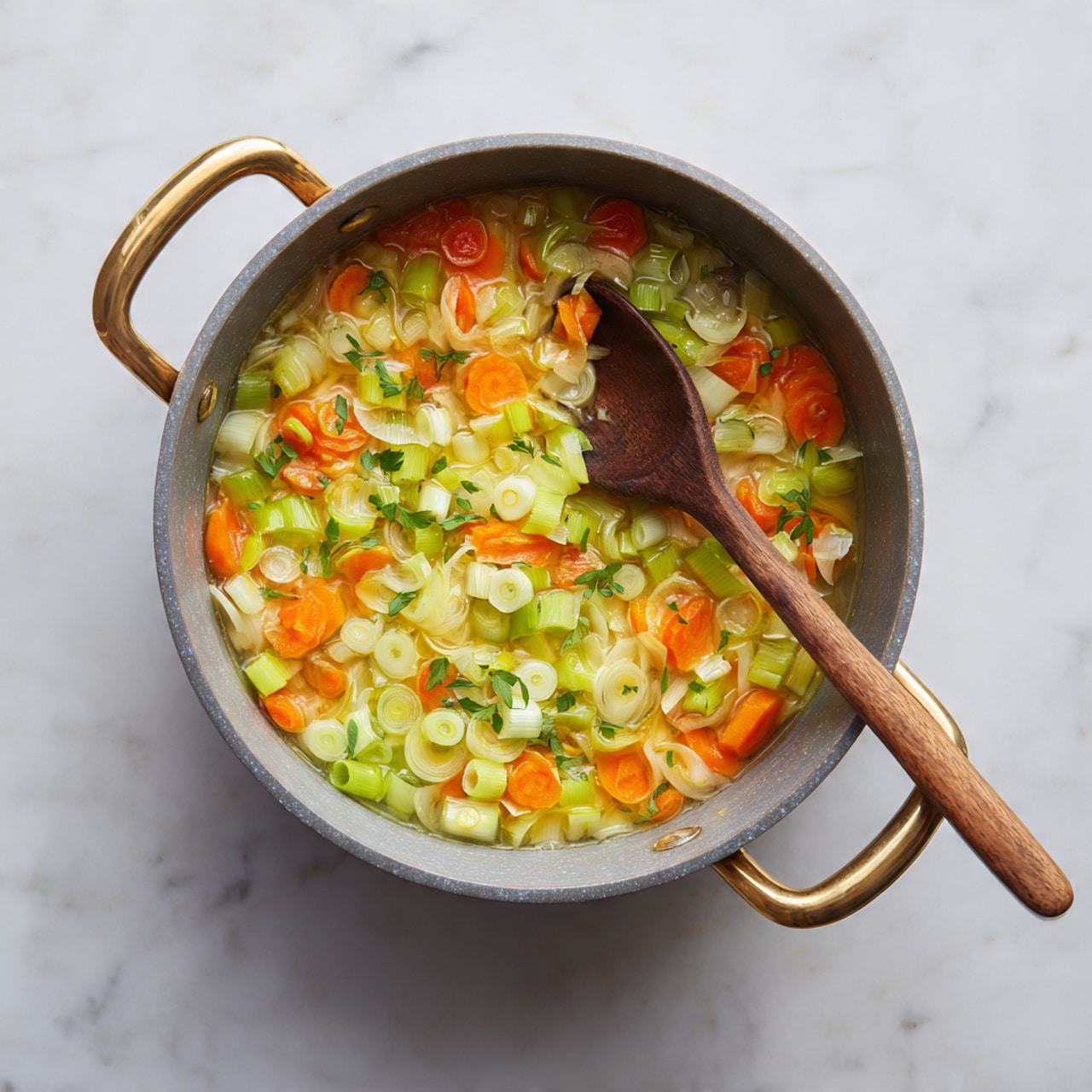 Vegetable Tortellini Soup with Pistachio Pesto Recipe - Recipe Image