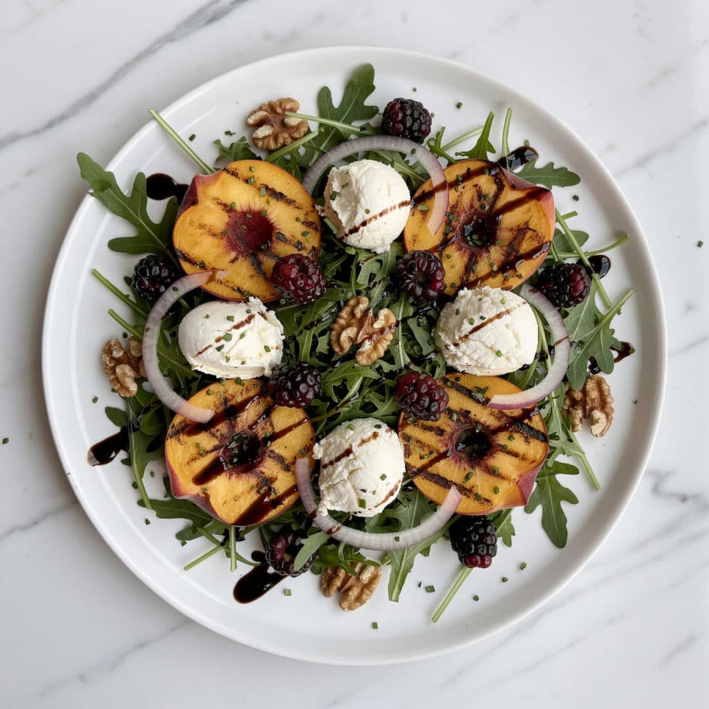Burrata & Grilled Peach Salad Recipe