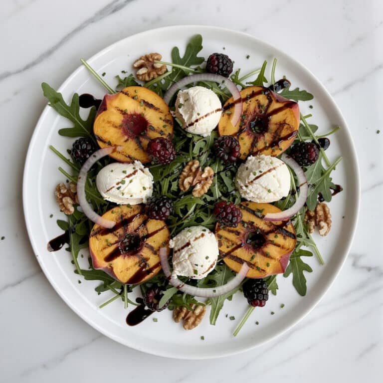 Burrata & Grilled Peach Salad Recipe
