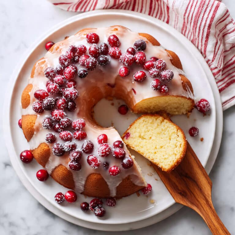 Christmas Orange Cranberry Pound Cake Recipe