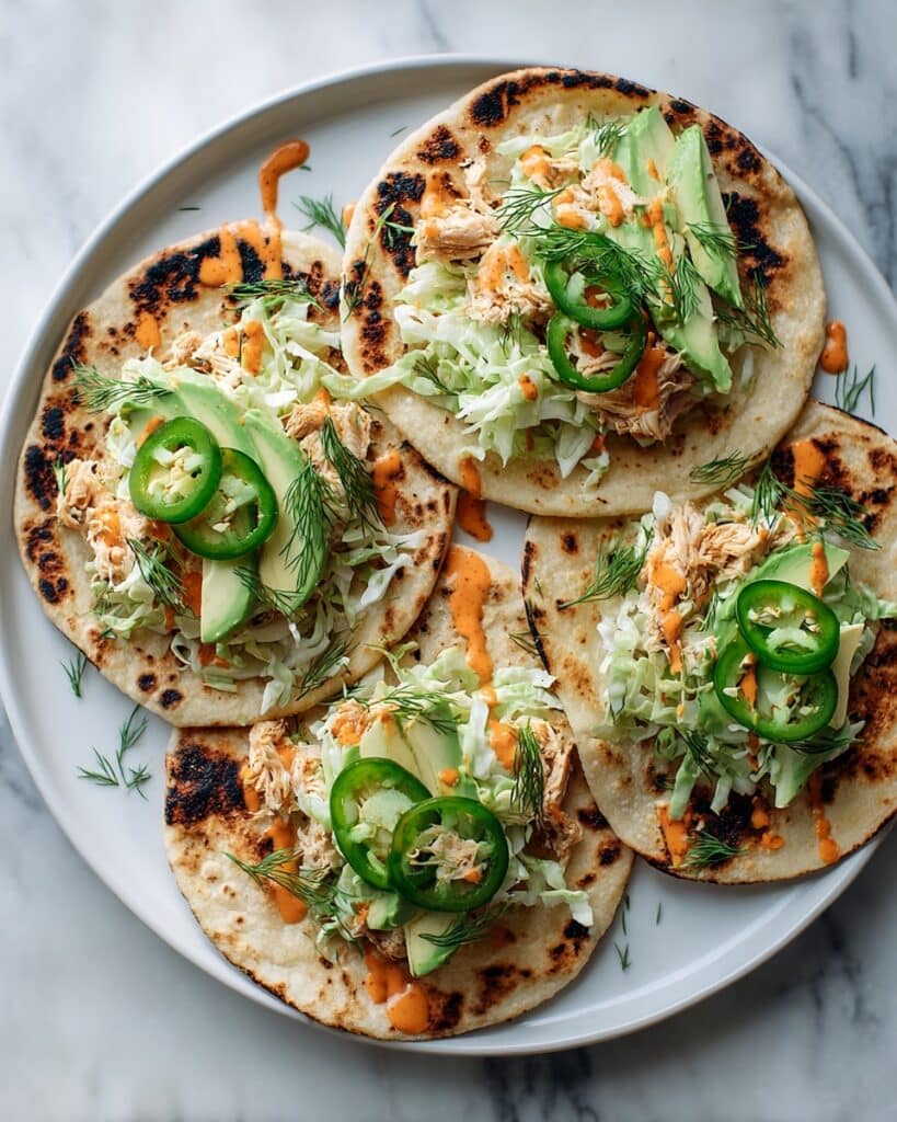 Buffalo Chicken Smash Tacos with Herby Ranch Slaw Recipe
