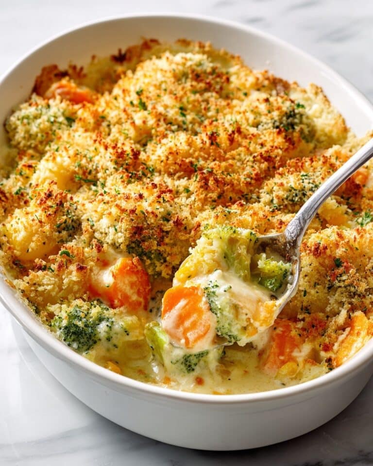 Cheddar Broccoli Cauliflower Gratin Recipe