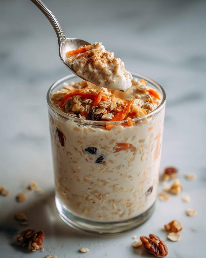 Creamy Carrot Cake Overnight Oats Recipe