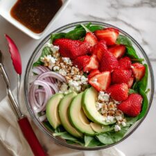 Strawberry Spinach Salad with Feta and Balsamic Vinaigrette Recipe