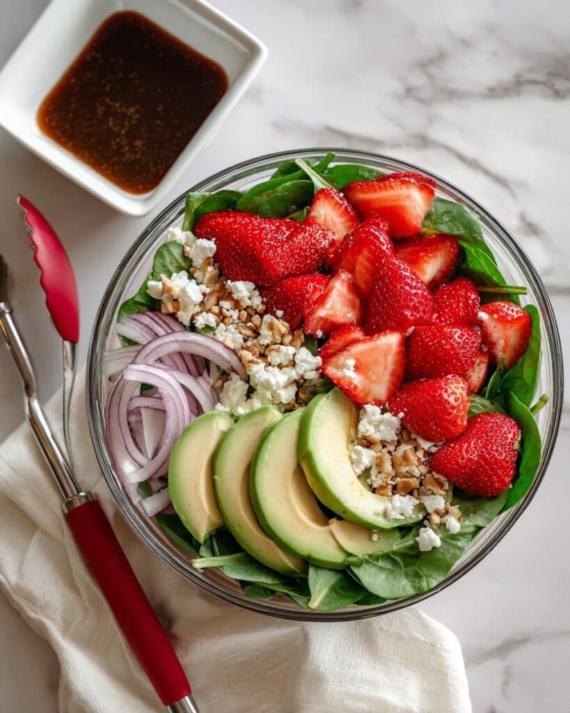 Strawberry Spinach Salad with Feta and Balsamic Vinaigrette Recipe