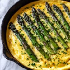 Asparagus Frittata with Crème Fraîche Recipe