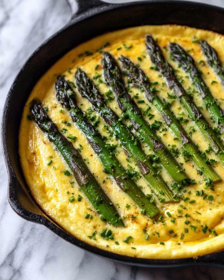 Asparagus Frittata with Crème Fraîche Recipe
