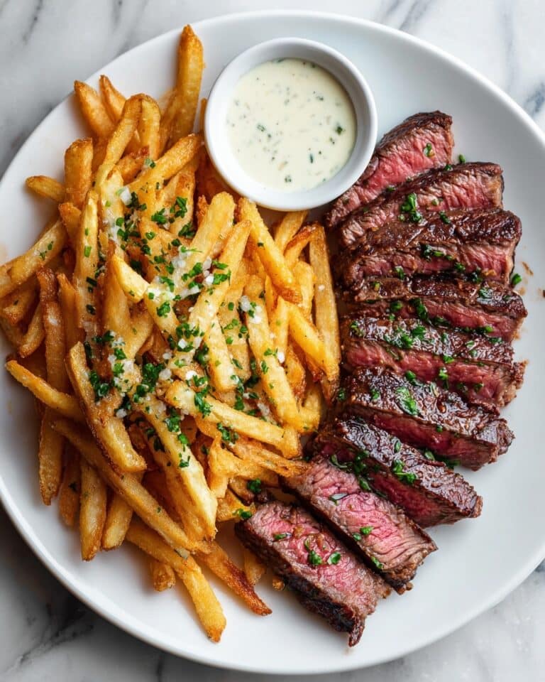 Steak Frites with Crispy French Fries and Garlic Aioli Recipe