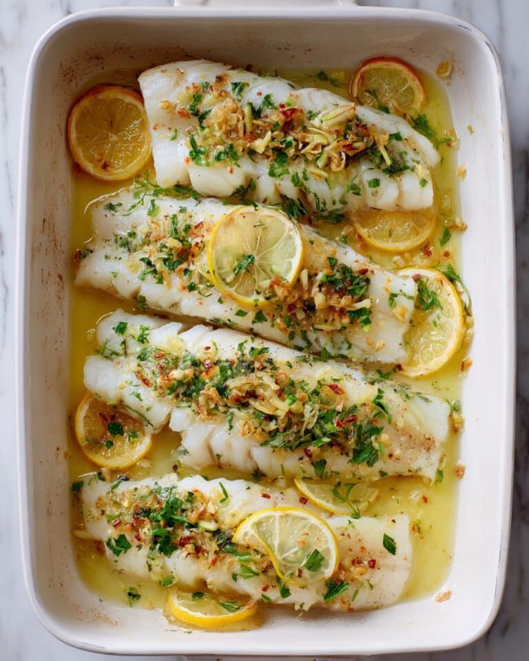 Buttery Garlic Lemon Baked Tilapia with Toasted Panko Recipe