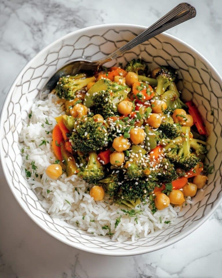 Chili Garlic Vegetable Stir Fry with Chickpeas Recipe