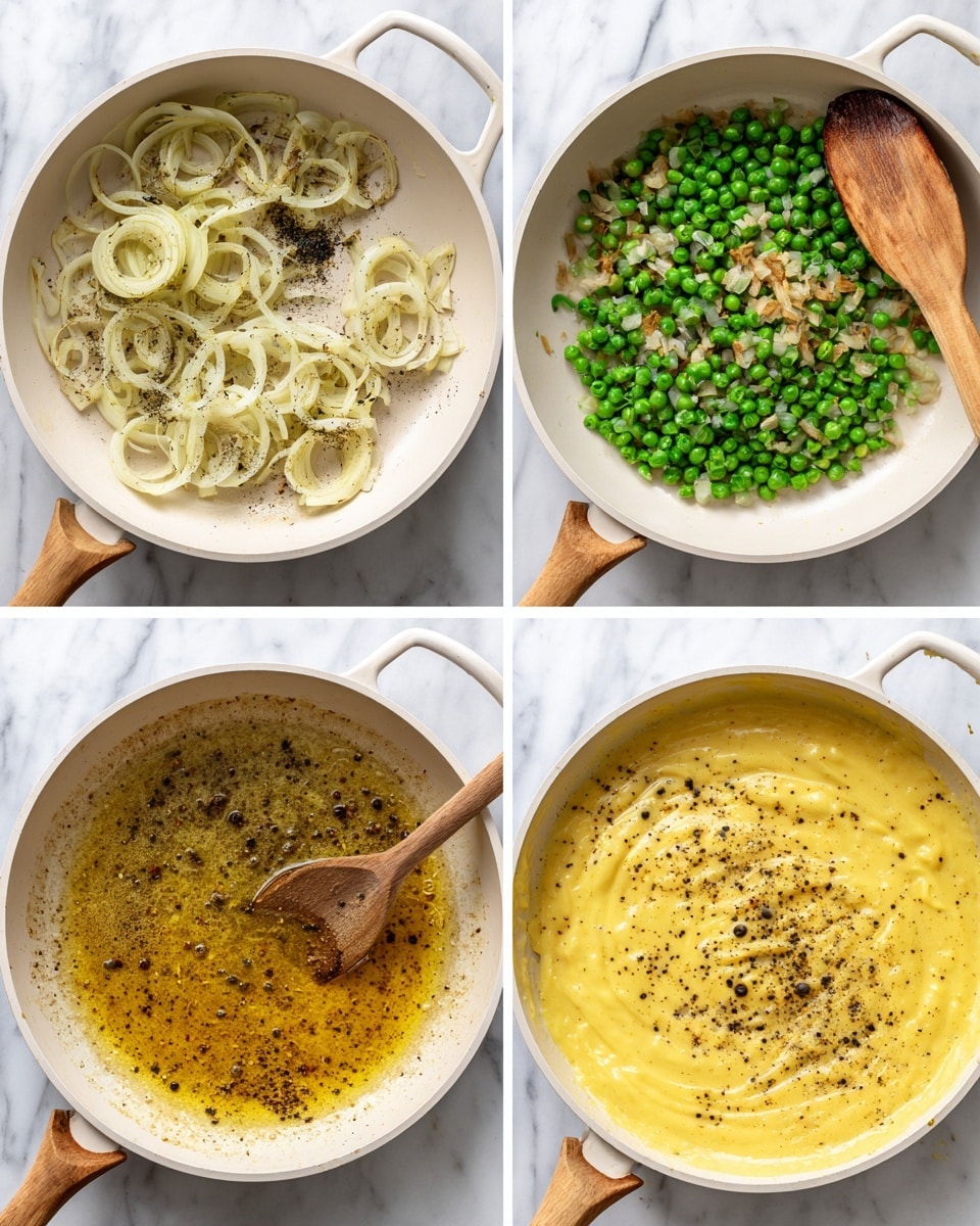 Creamy Asparagus and Peas Pasta with Lemon Recipe - Recipe Image