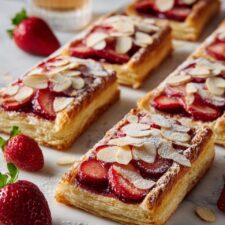 Strawberry Almond Croissant Puff Pastry Tarts Recipe