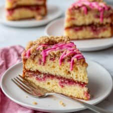Brown Butter Strawberry Coffee Cake with Lovely Strawberry Icing Recipe