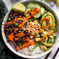 Korean Shredded Beef Rice Bowls Recipe