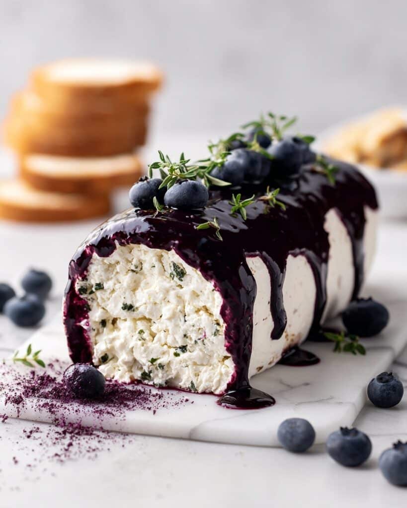 Blueberry Balsamic Goat Cheese Log Recipe