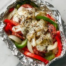 Philly Cheesesteak Foil Packs Recipe