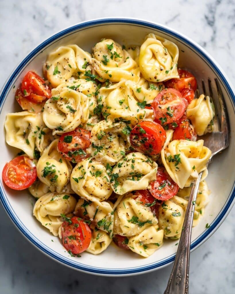 20 Minute Cheese Tortellini with Tomatoes and Parsley Recipe