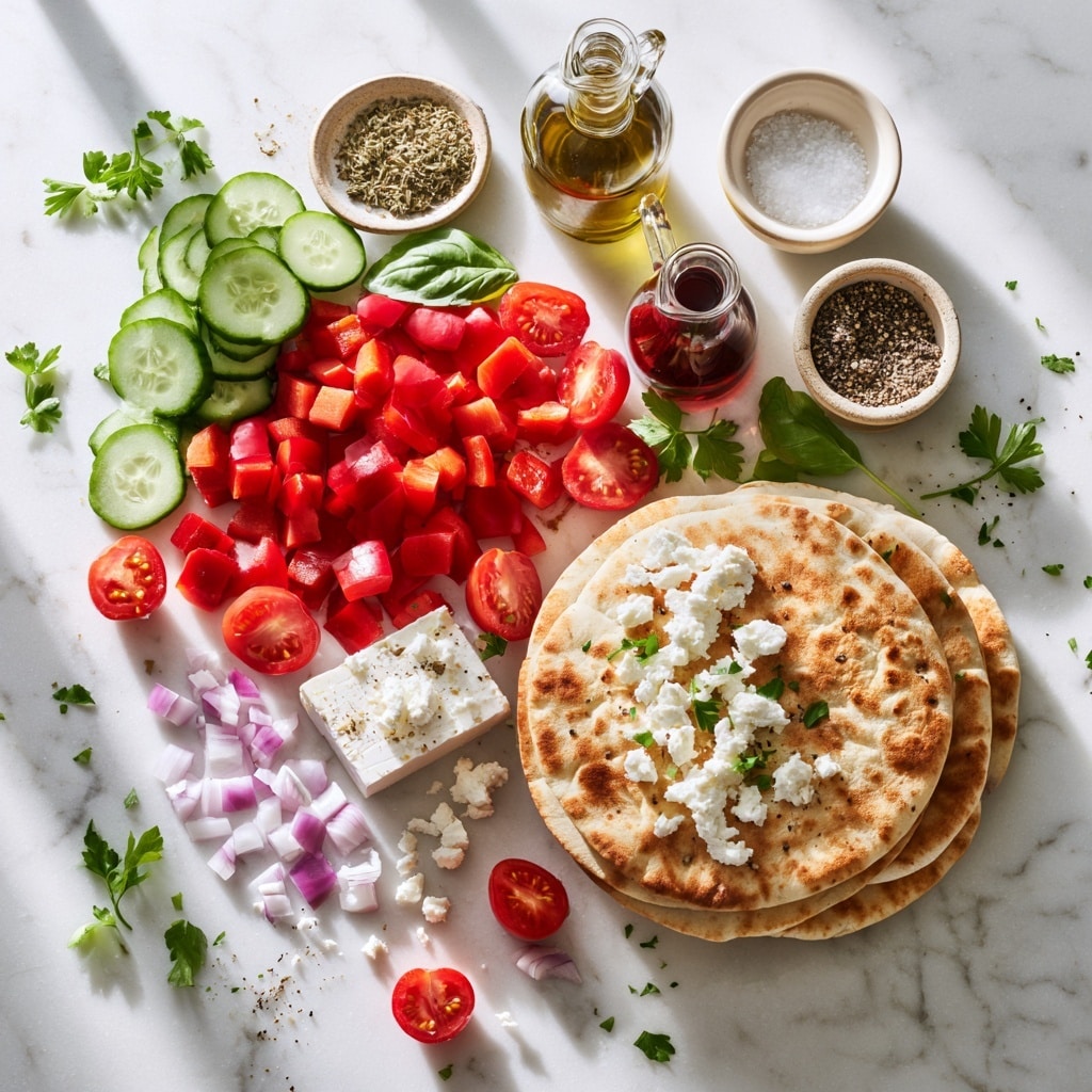 A white bowl on a white marbled surface holds a fresh salad. Inside, the bottom layer is bright green chopped cucumber pieces spread evenly. On top of the cucumber are finely diced red onions in a neat pile on one side, small yellow and red cherry tomatoes grouped on another side, and white crumbly cheese next to them. Fresh chopped green herbs are sprinkled over the cheese and cucumber. In the second image, the salad is fully mixed with all its colorful ingredients—green cucumber, red onion, yellow and red tomatoes, white cheese, and green herbs—combined together, creating a colorful and fresh mixed texture. Two silver forks rest inside the bowl. Photo taken with an iphone --ar 4:5 --v 7