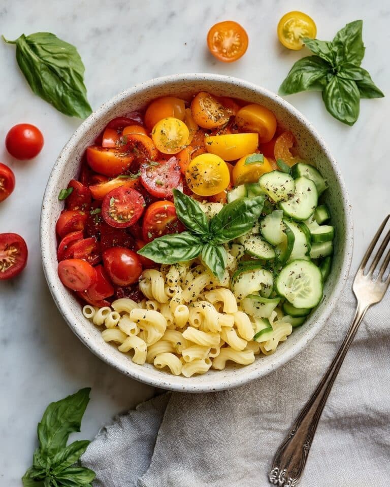 Basil Pasta Salad with Creamy Dressing Recipe