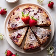 Strawberry Rhubarb Cake Recipe