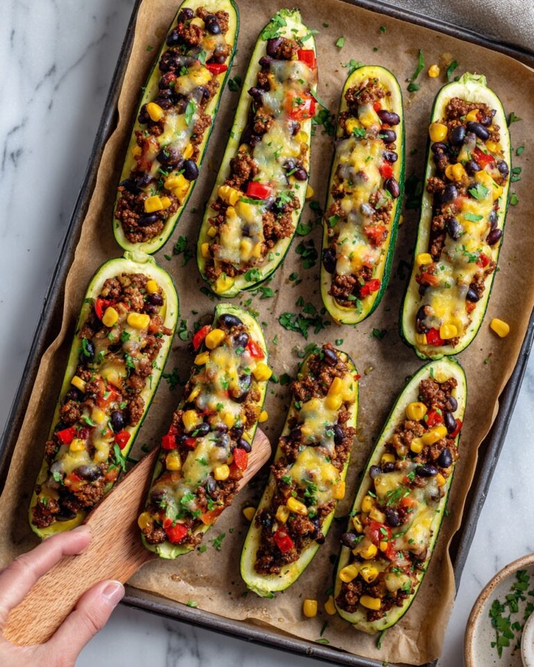 Mexican Beef and Bean Stuffed Zucchini Boats Recipe