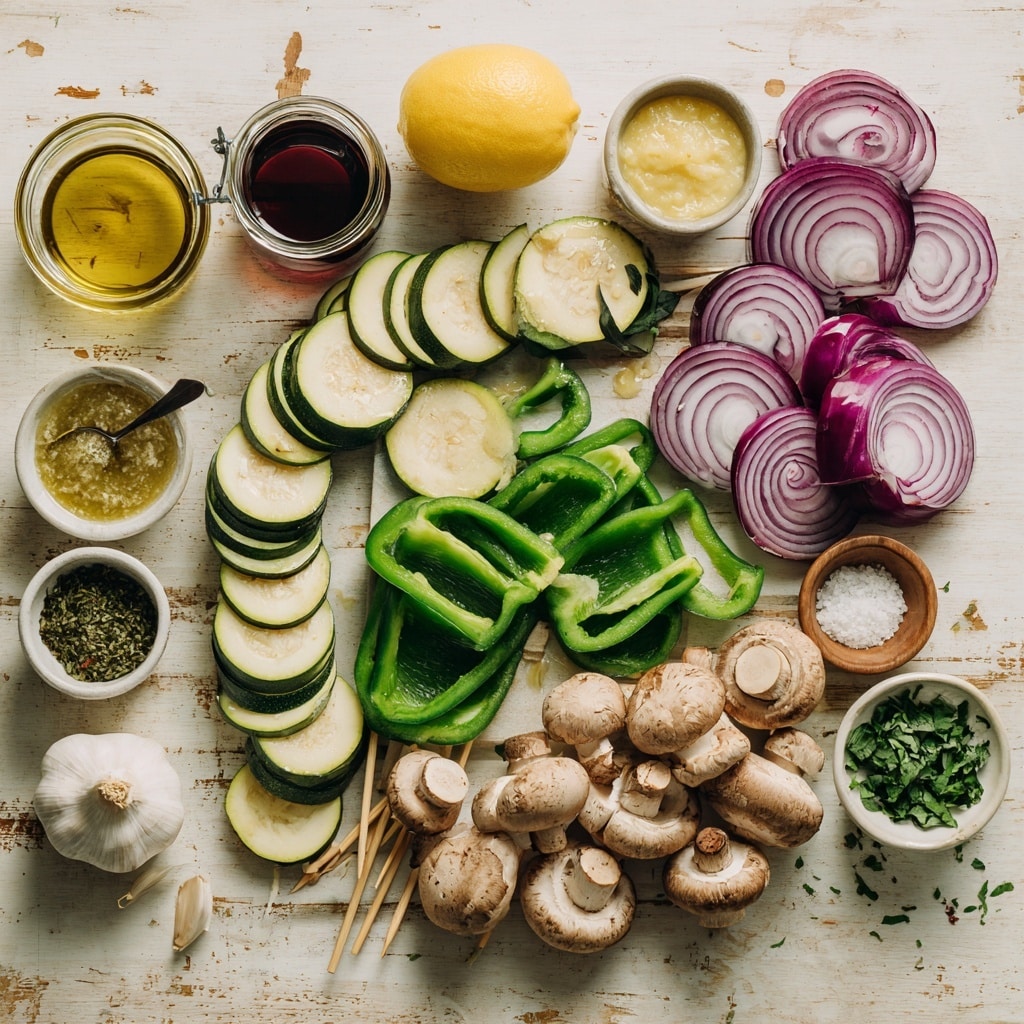 The image shows several wooden sticks holding grilled vegetable and tofu skewers arranged on a white plate on a white marbled surface. Each skewer has three main layers: dark green zucchini pieces with a shiny, cooked surface, deep purple-red onion wedges showing grill marks, and slightly charred tofu cubes with golden-brown edges. The skewers are garnished with fresh green herbs, giving a bright, fresh touch. Some small pepper flakes and fresh basil leaves are scattered around the plate, adding to the colorful and fresh look. photo taken with an iphone --ar 4:5 --v 7