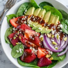 Strawberry Spinach Salad with Strawberry Balsamic Vinaigrette Recipe