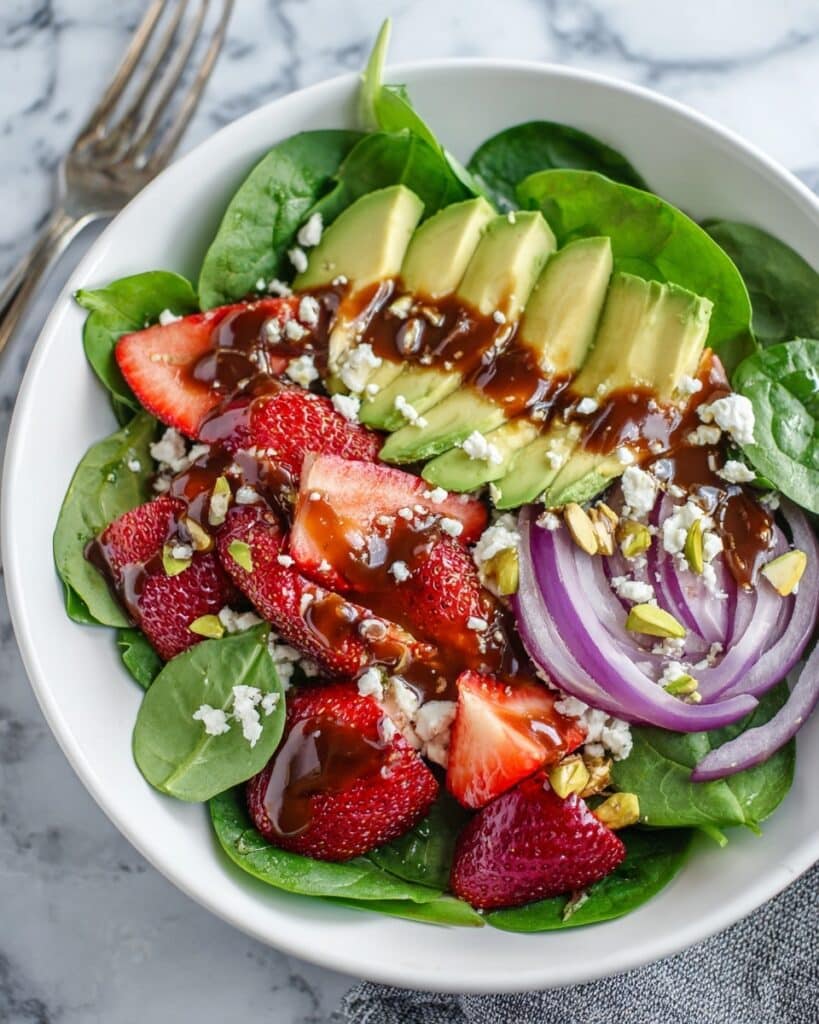 Strawberry Spinach Salad with Strawberry Balsamic Vinaigrette Recipe